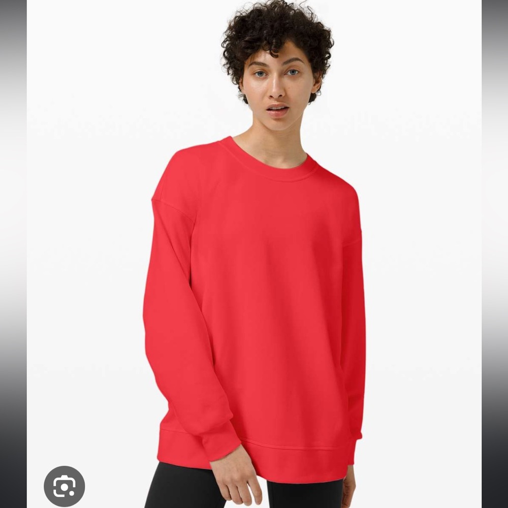 Lululemon Perfectly Oversized Crew - Carnation Red - Size 0-2